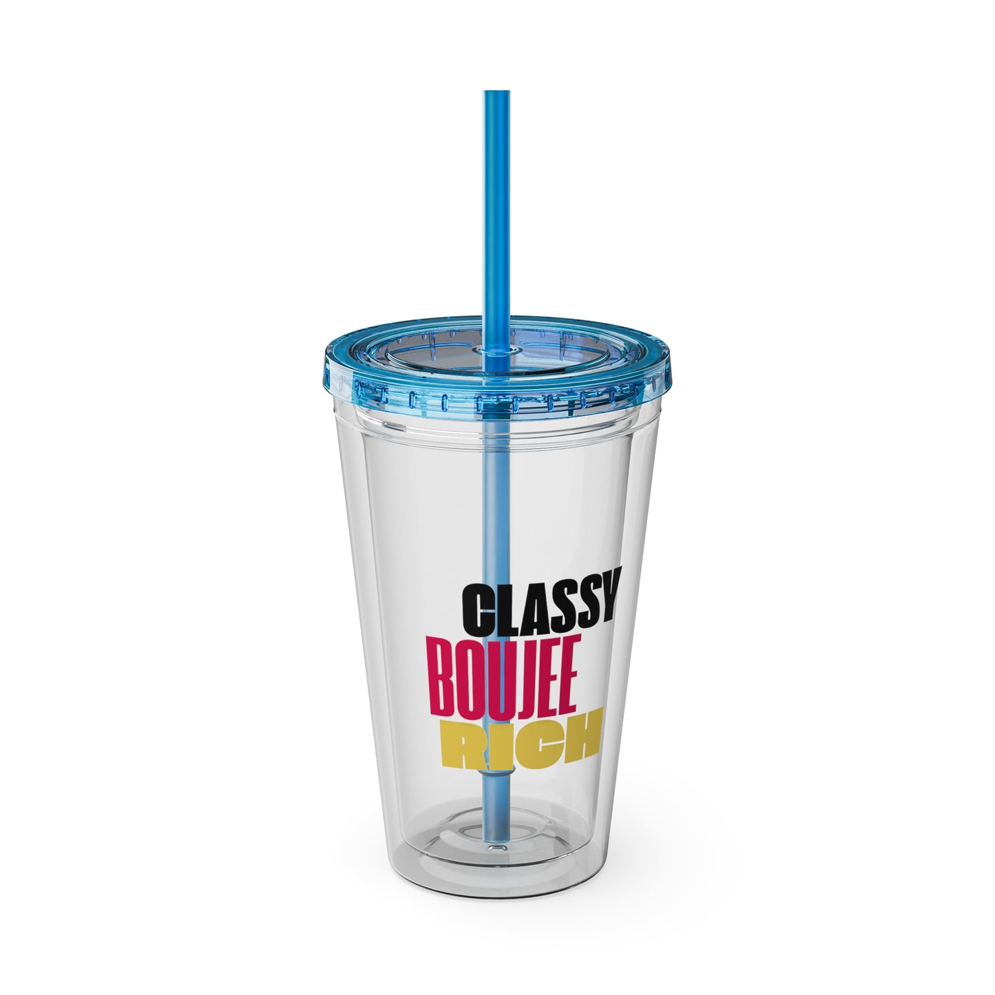 "RICH" Tumbler with Straw