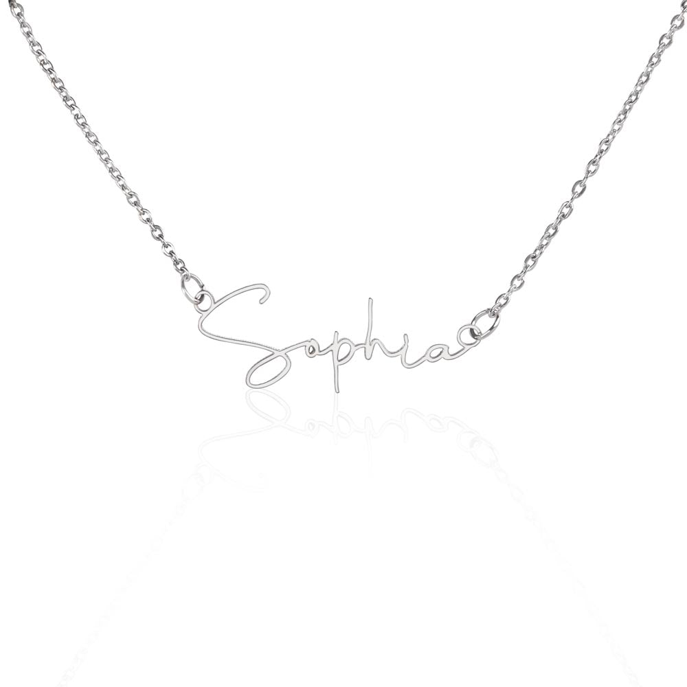 Cutesy signature necklace