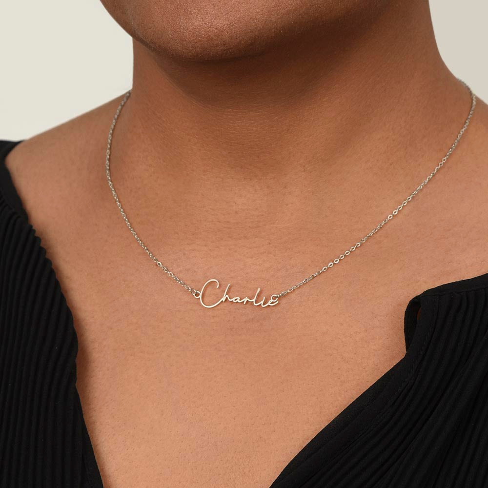 Cutesy signature necklace