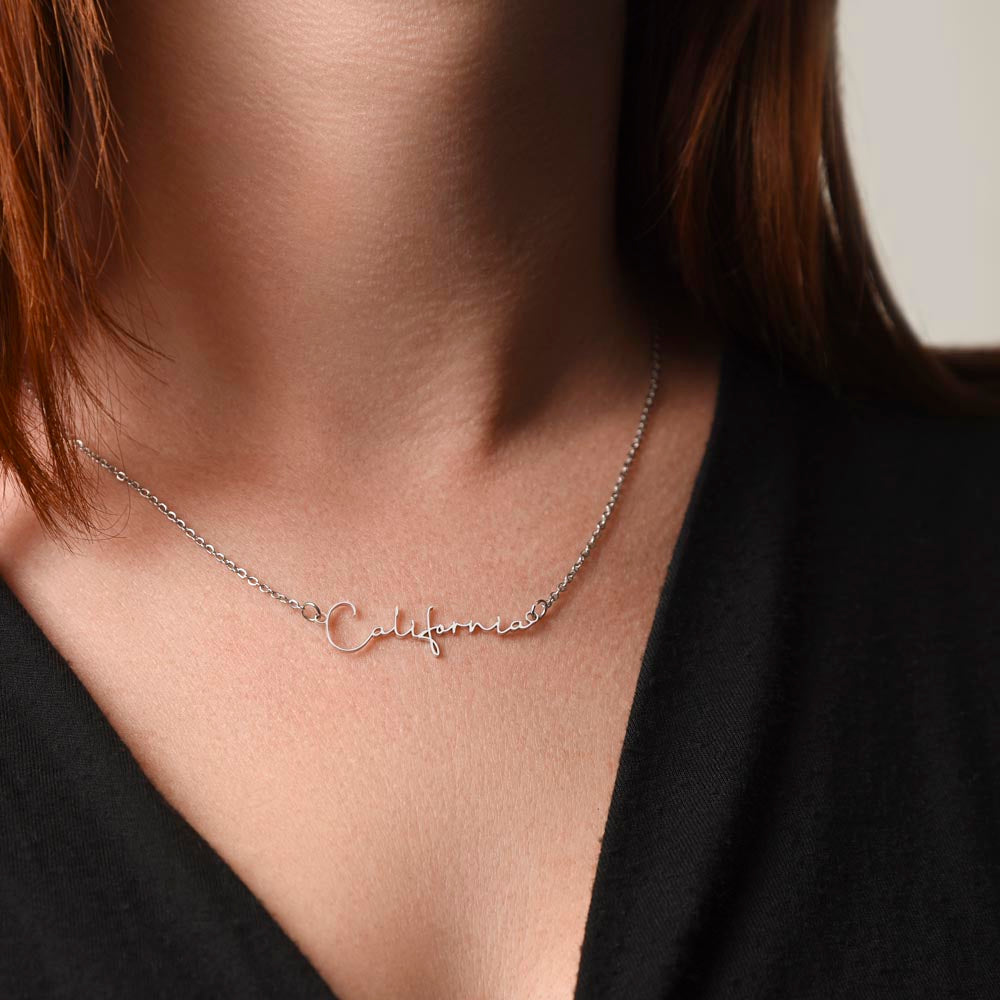 Cutesy signature necklace