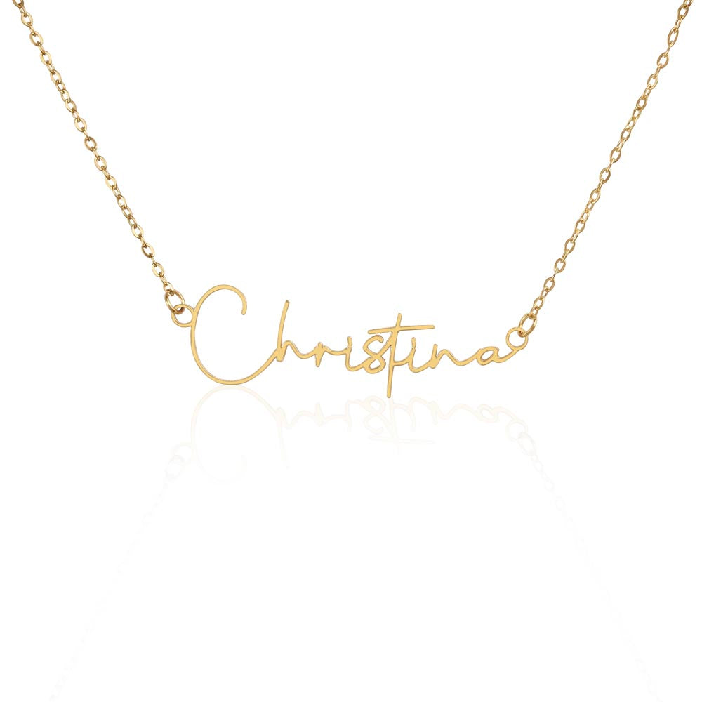 Cutesy signature necklace