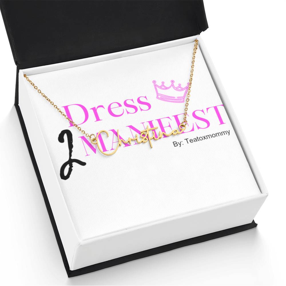 Cutesy signature necklace