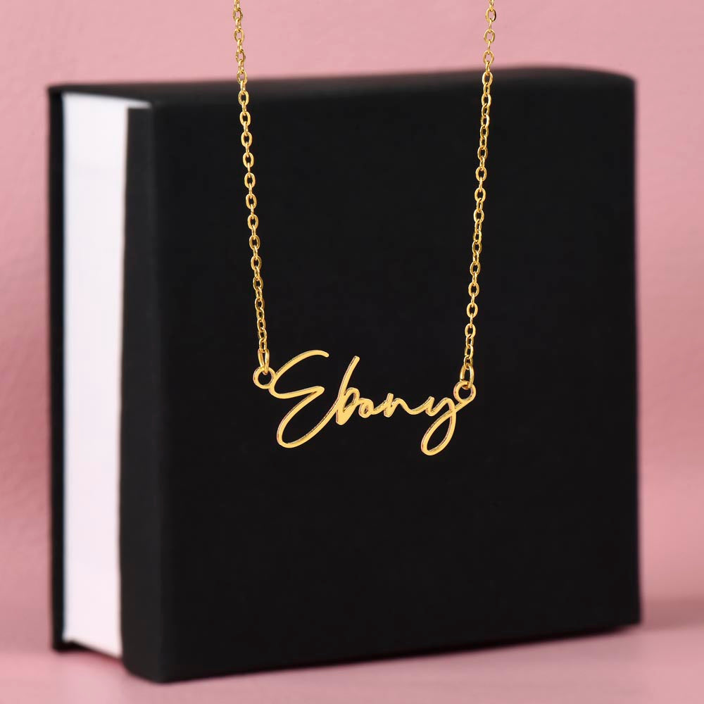 Cutesy signature necklace