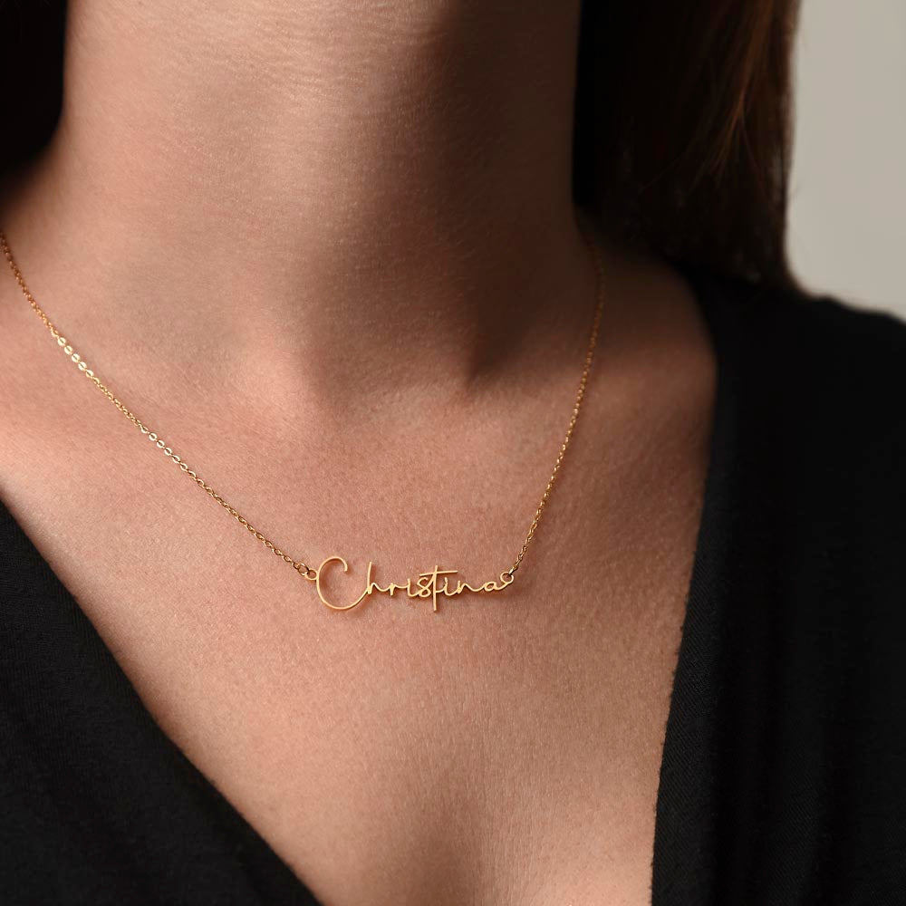 Cutesy signature necklace