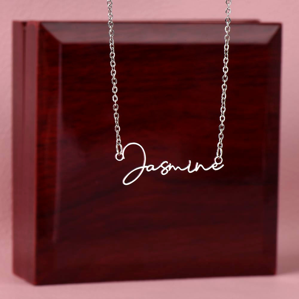 Cutesy signature necklace