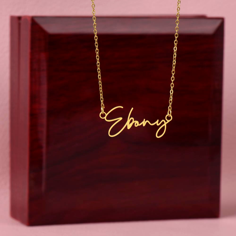 Cutesy signature necklace