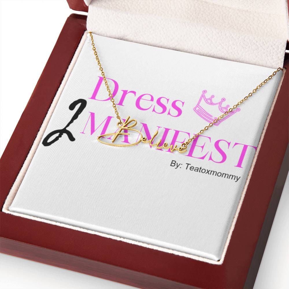 Cutesy signature necklace